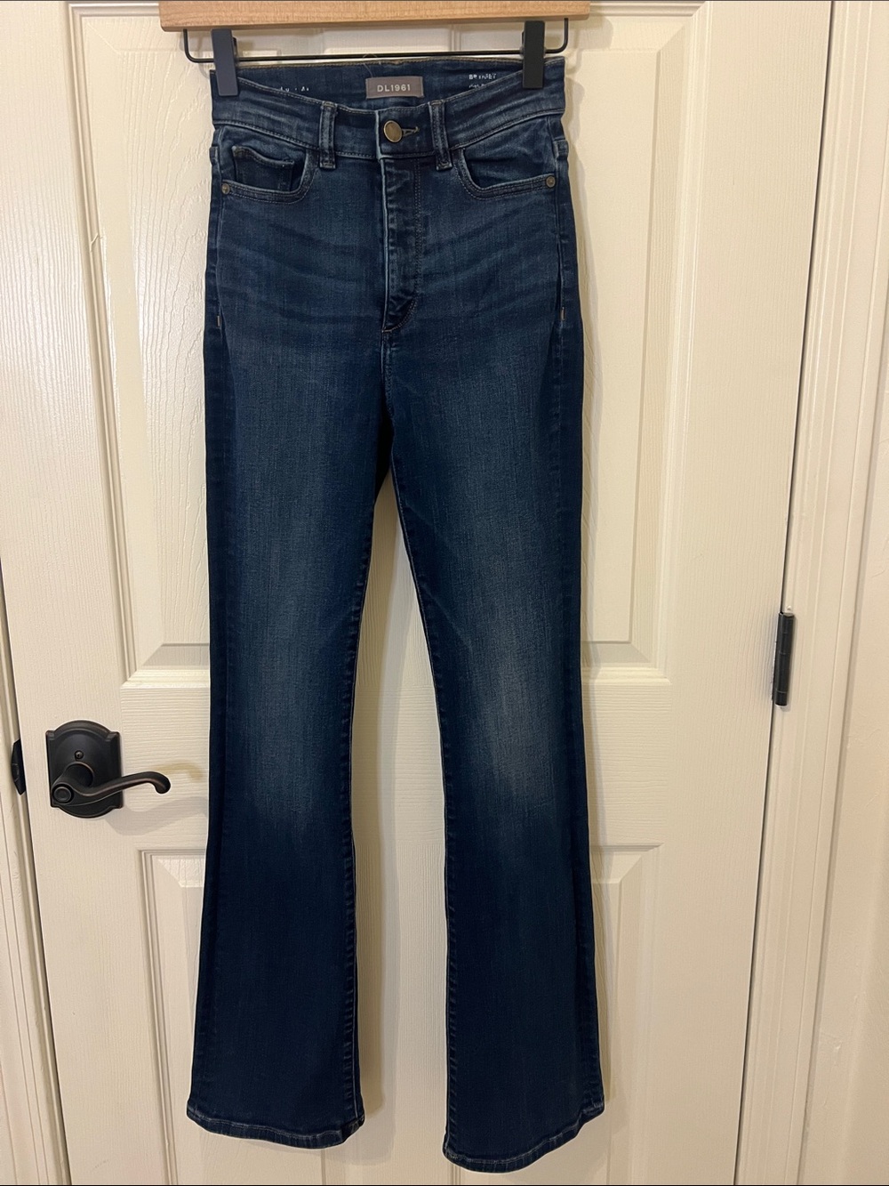DL1961 Jeans Bridget Dark Blue High-Rise Instasculpt Boot